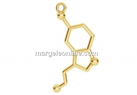 Happiness formula pendant, silver 925 gold plated, 29mm - x1