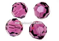 Preciosa, faceted round bead, amethyst, 3mm - x10