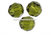 Preciosa, faceted round bead, olivine, 3mm - x10