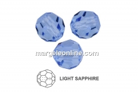 Preciosa, faceted round bead, light sapphire, 3mm - x10