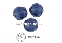 Preciosa, faceted round bead, montana, 3mm - x10