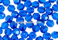 Preciosa, faceted round bead, capri blue, 6mm - x6