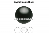 Preciosa one hole pearls, magic black, 4mm - x4