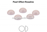 Preciosa, crystal pearl cabochon, rosaline, 3mm - x4