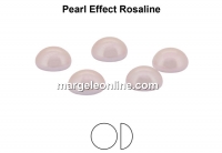 Preciosa, crystal pearl cabochon, rosaline, 4mm - x4