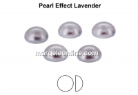 Preciosa, crystal pearl cabochon, lavender, 6mm - x4