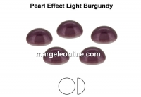 Preciosa, crystal pearl cabochon, light burgundy, 4mm - x4