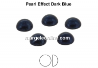 Preciosa, crystal pearl cabochon, dark blue, 4mm - x4