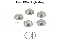 Preciosa, crystal pearl cabochon, light grey, 3mm - x4