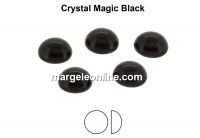 Preciosa, crystal pearl cabochon, magic black, 3mm - x4