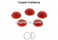 Preciosa, crystal pearl cabochon, cranberry, 6mm - x4