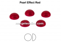 Preciosa, crystal pearl cabochon, red, 6mm - x4