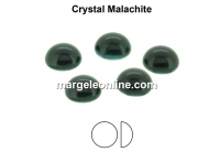 Preciosa, crystal pearl cabochon, malachite, 6mm - x4