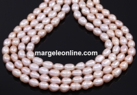 Freshwater Pearls - 7x5.5mm, rose