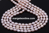 Freshwater Pearls - 7.5x6mm, sandy purple 