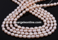 Freshwater Pearls - 7.5x6mm, light peach 