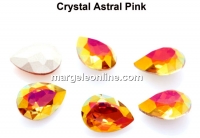 Ideal crystals, fancy drop, astral pink, 10x7mm - x4