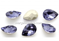 Ideal crystals, fancy drop, smoked tanzanite, 10x7mm - x4