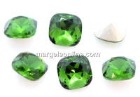 Ideal crystals, fancy square, fern green, 10mm - x2