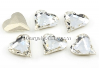 Ideal crystals, heart fancy, crystal, 9x8mm - x2