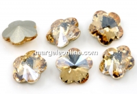 Ideal crystals, fancy flower, golden shadow, 10mm - x1