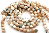 Natural marine pearl beads, cream-ivory, round, 9.5mm