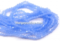 Sirag margele cristal, biconic fatetat, air blue opal, 4mm