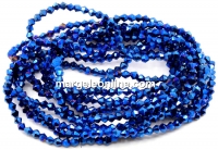 Sirag margele cristal, biconic fatetat, cobalt blue, 4mm