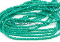 Sirag margele cristal, rondele fatetate, mint green, 3x2.2mm