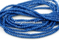 Sirag margele cristal, rondele fatetate, navy blue I, 3x2mm