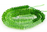 Sirag margele cristal, diamond cut, verde mix, 6mm