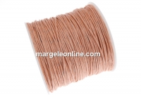 Spool of waxed thread, pastel orange, 1mm - 82m