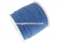 Spool of waxed thread, blue, 1mm - 82m