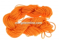 Silk cord for bracelets, orange, 1mm - x30m