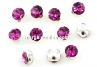 Swarovski, chaton mesh montees fuchsia, 2.6mm - x20