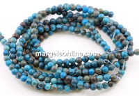 Calsilica blue jasper, super, round, 4.5mm