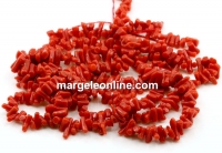 Natural Sardinian coral beads, salmon red, grade A+, 5-8mm