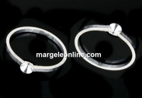 Ring base, 925 silver, chaton 4mm, inside 16mm - x1