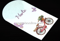 Punga hartie pentru martisor, Bicicleta, 12x8.5cm - x20