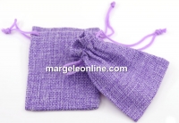 Textile bag, purple lavender, 9x6.5cm - x5