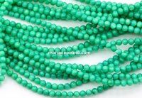 Pastel raw green mother-of-pearl beads, round, 4mm