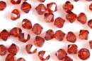 Swarovski, margele bicone, red magma, 4mm - x20