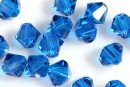 Swarovski, margele bicone, blue capri, 6mm - x10