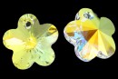 Swarovski, flower pendant, crystal AB, 20mm - x1