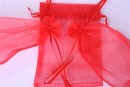 Saculet organza rosu, 15x10 - x20