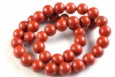 Red jasper, round, 6.3mm