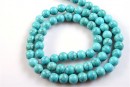 Turquoise magnesite, round, 6mm