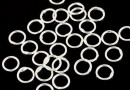 Solder jump rings, rhodium-plated 925 silver, 5x0.7mm - x10