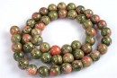 Unakite, round, 6.5mm