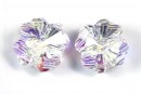 Swarovski, clover bead, crystal aurora borealis, 8mm - x2